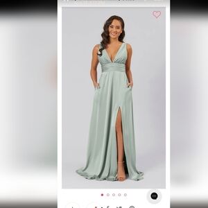 Kennedy blue sea foam bridesmaid dress